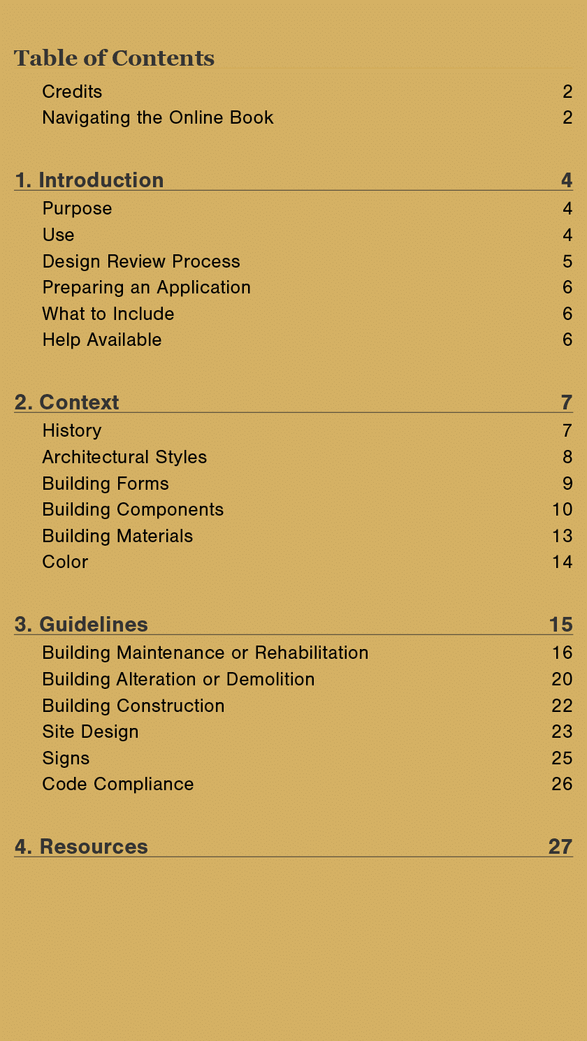 Table of Contents Credits 2 Navigating the Online Book 2 1  Introduction 4 Purpose 4 Use 4 Design Review Process 5 Pr   